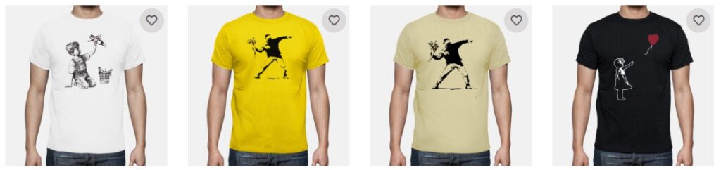 ofertas camisetas BANKSY masculinas
